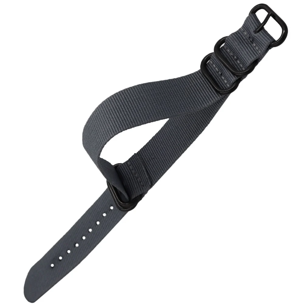 1pc Nylon Watch Strap Watch Replacing Band Wrist Watch Strap Adjustable Watchstrap Alternative Wrist Strap 22mm Grey