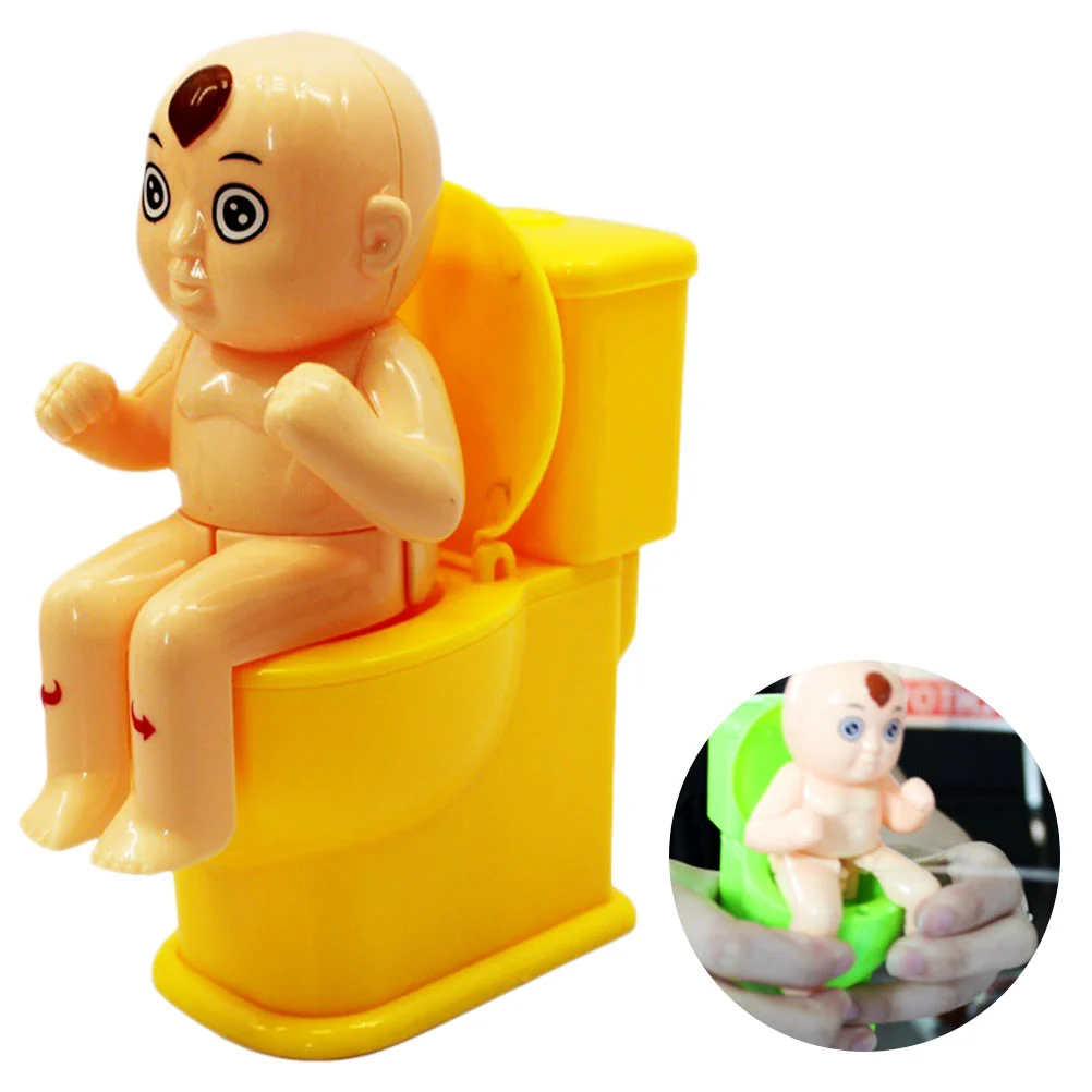 3 Pcs Prank Toys Water Jet People Sit on Closestool Tricky Prank Props Kids PlaythingsSpoof Toy for Children (Random Color)