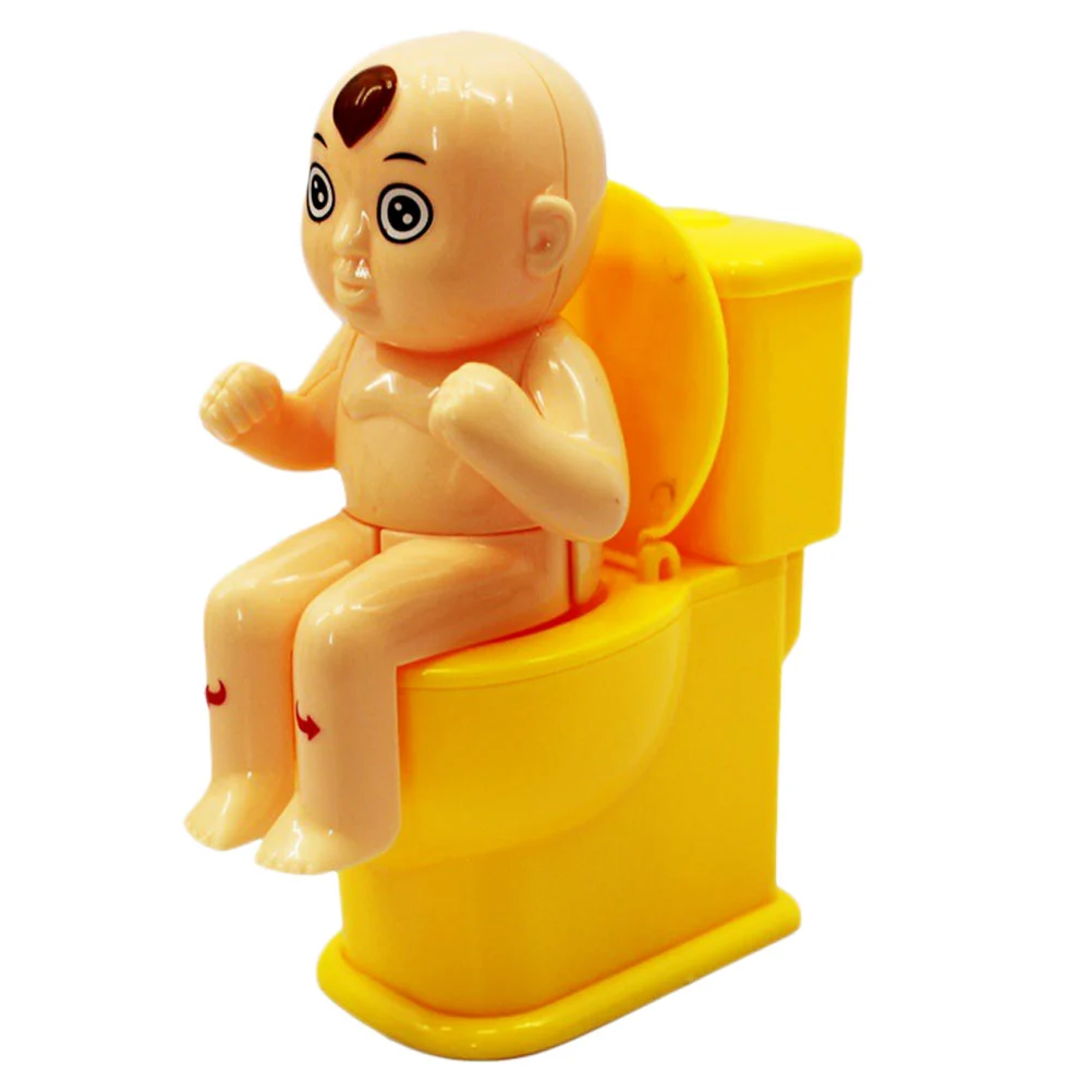 3 Pcs Prank Toys Water Jet People Sit on Closestool Tricky Prank Props Kids PlaythingsSpoof Toy for Children (Random Color)