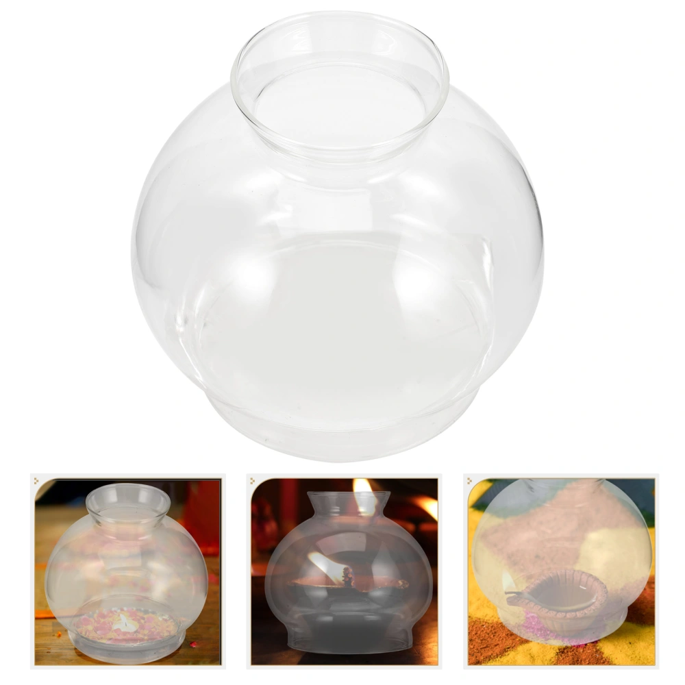 Glass Oil Lamp Cover Clear Kerosene Lamp Cover Windproof Shade Oil Lamp Part