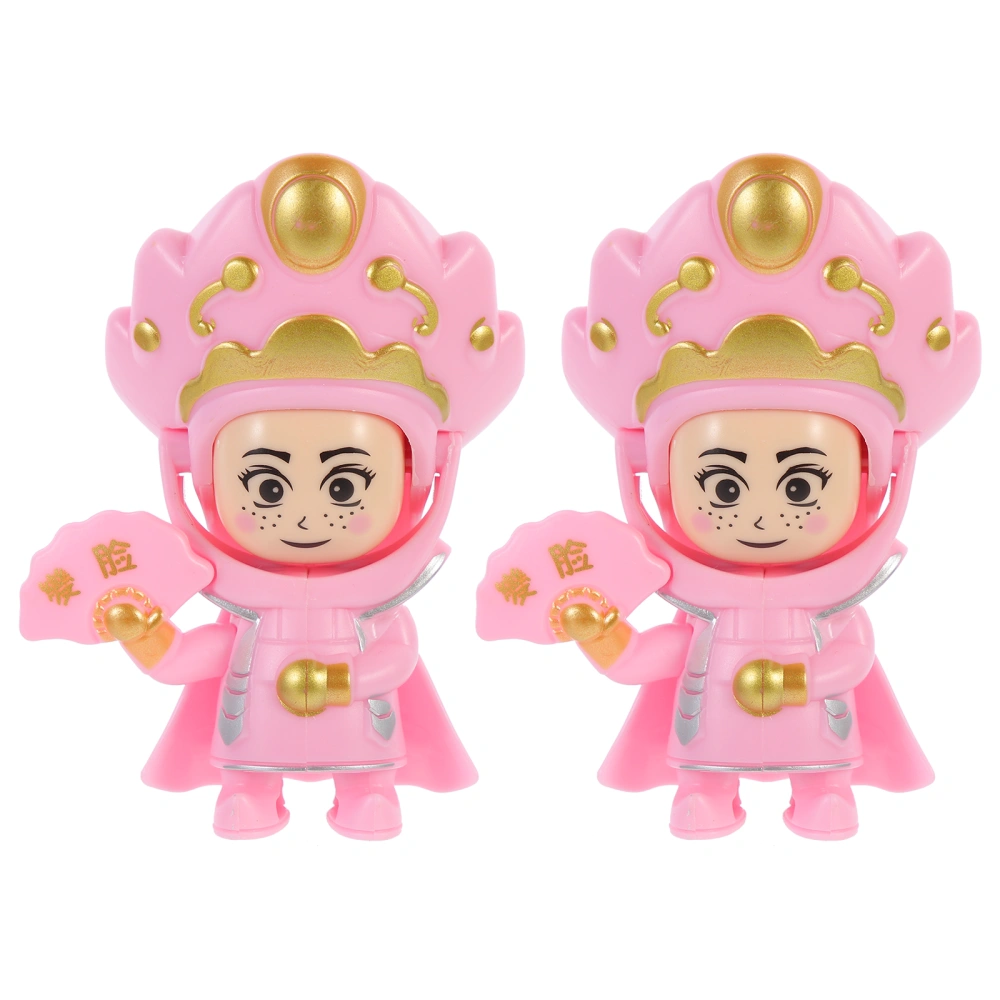 2Pcs Chinese Face-changing Toys Sichuan Opera Face Changing Dolls Ornaments