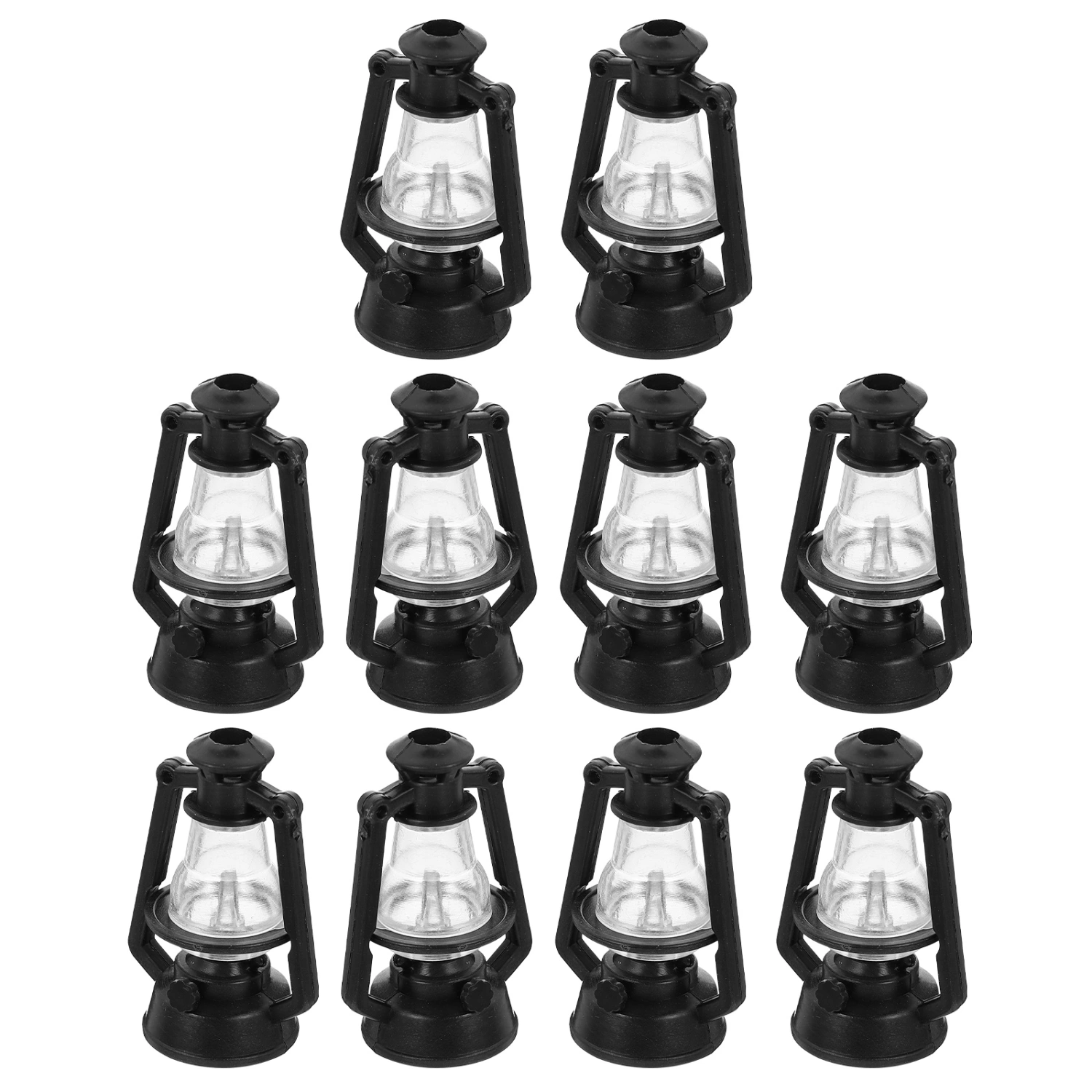 10Pcs Retro Xmas Halloween Kerosene Lamp Shape Decor Vintage Kerosene Light Ornament