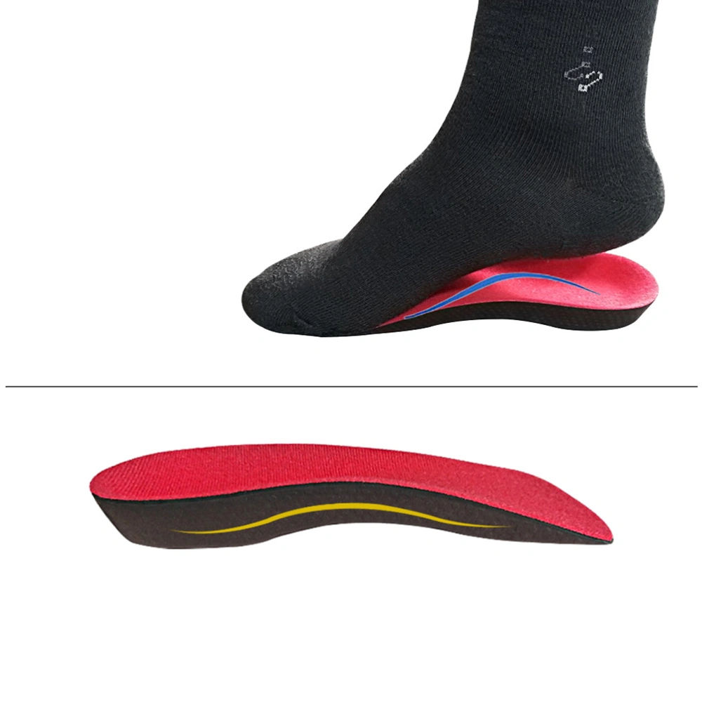 1 Pair of Insoles Arch Support Shoes Pads Flat Feet XO Shape Leg Correction Orthotic Insoles - Size XS (Red)