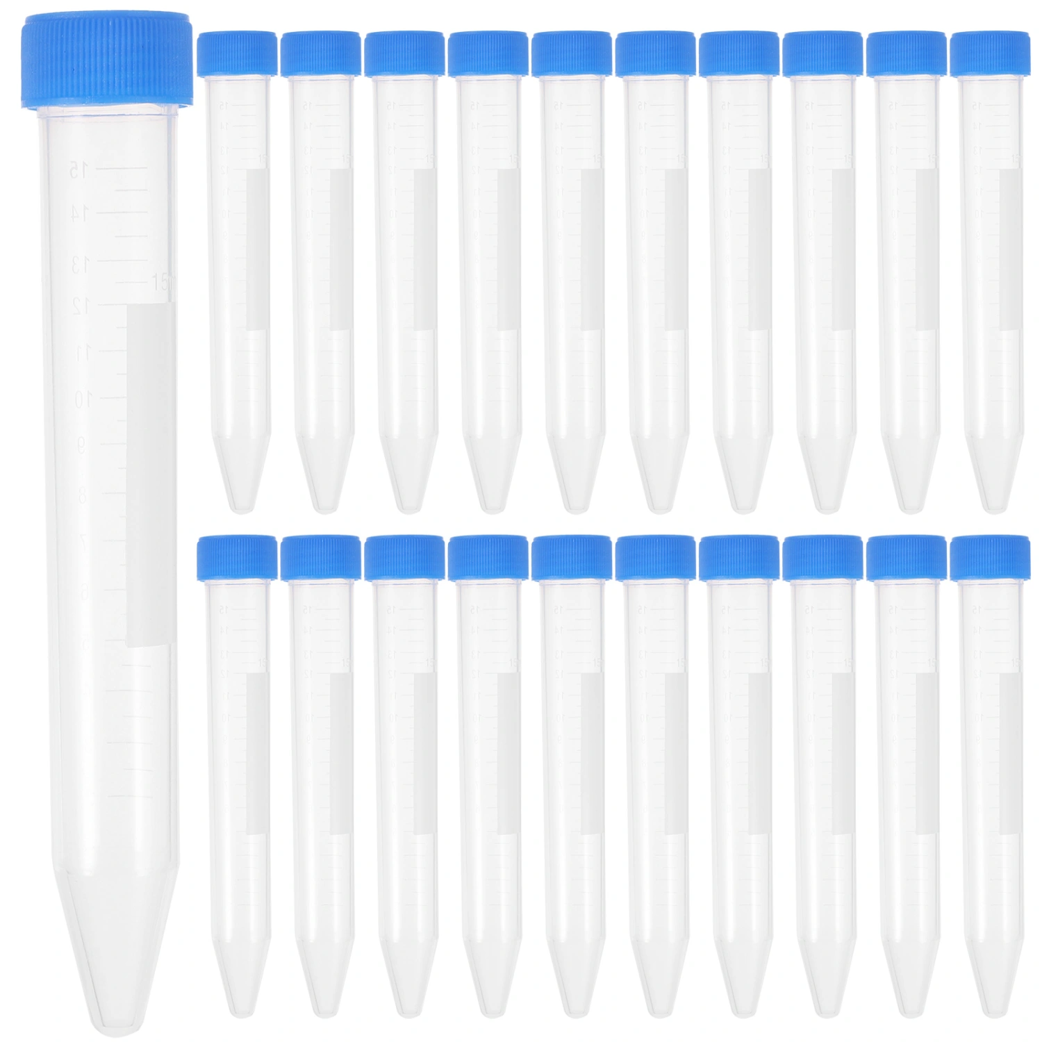 50pcs 15ml Centrifuge Tubes with Screw Scientific Experiment Test Tubes