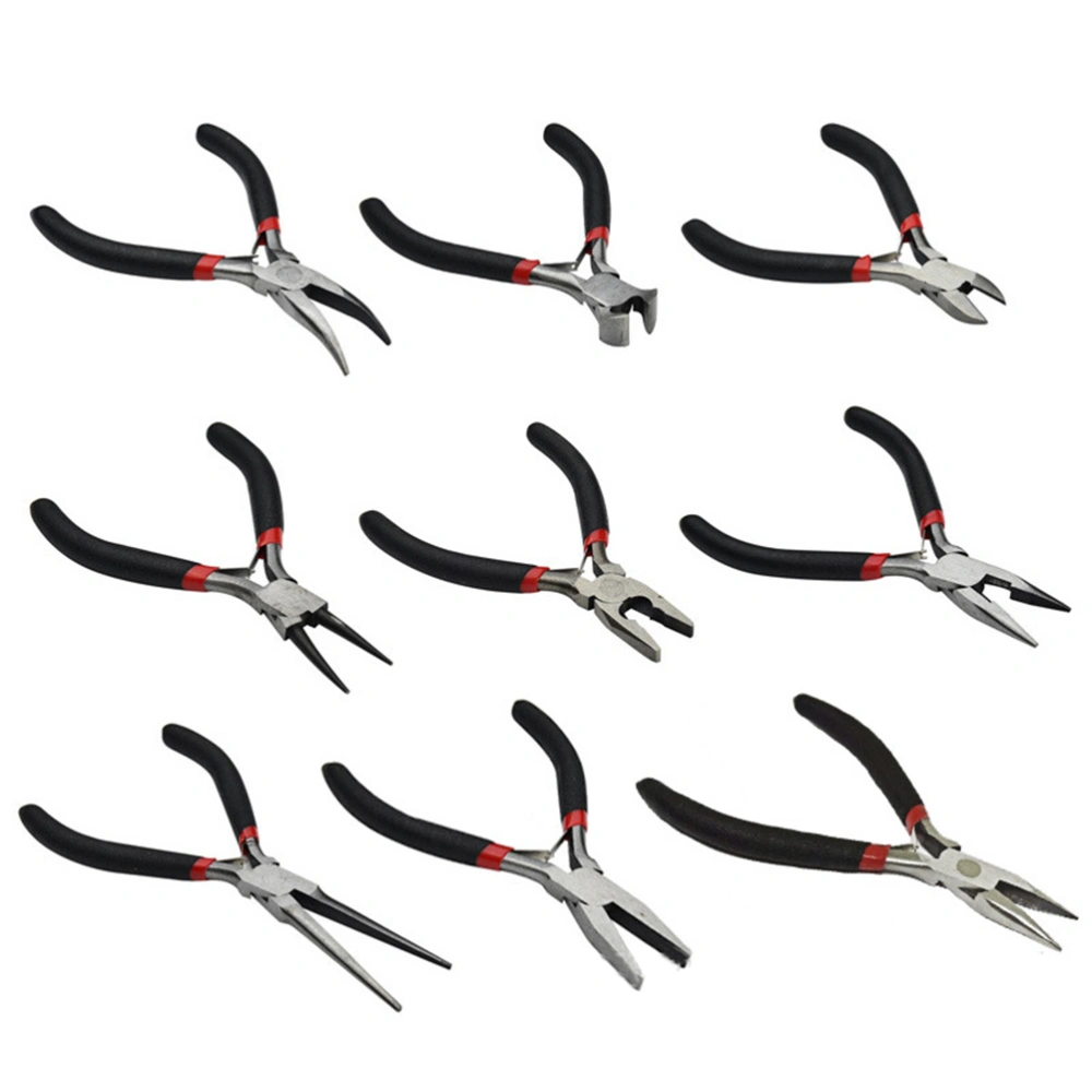 Mini Plier Dentate Nose Jewelry Pliers Solid Joint End Cutting Cushion Grip Wire Nipper Repair Tool