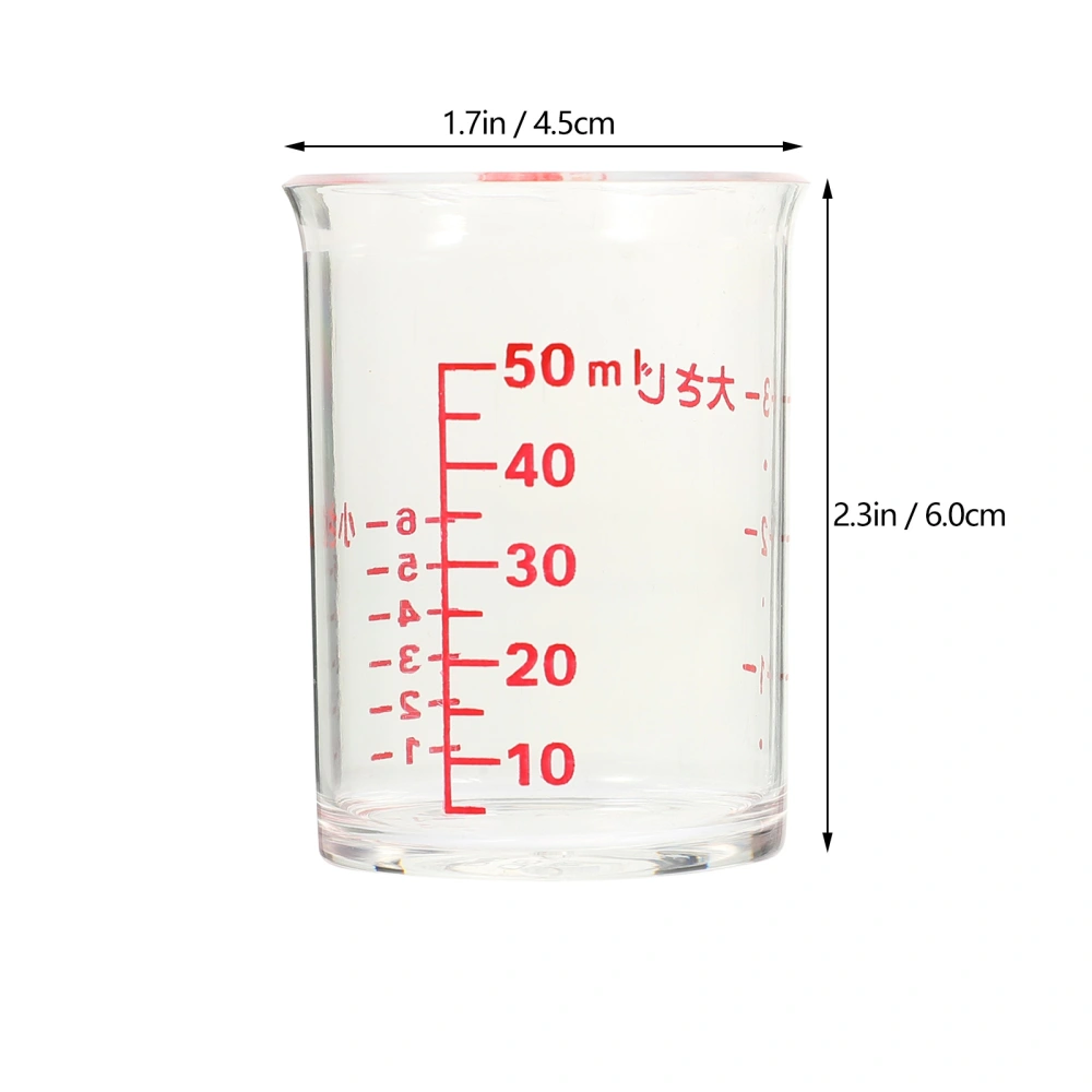 2pcs Transparent Drinking Glasses Kitchen Milk Measuring Cups Water Cups with Scale