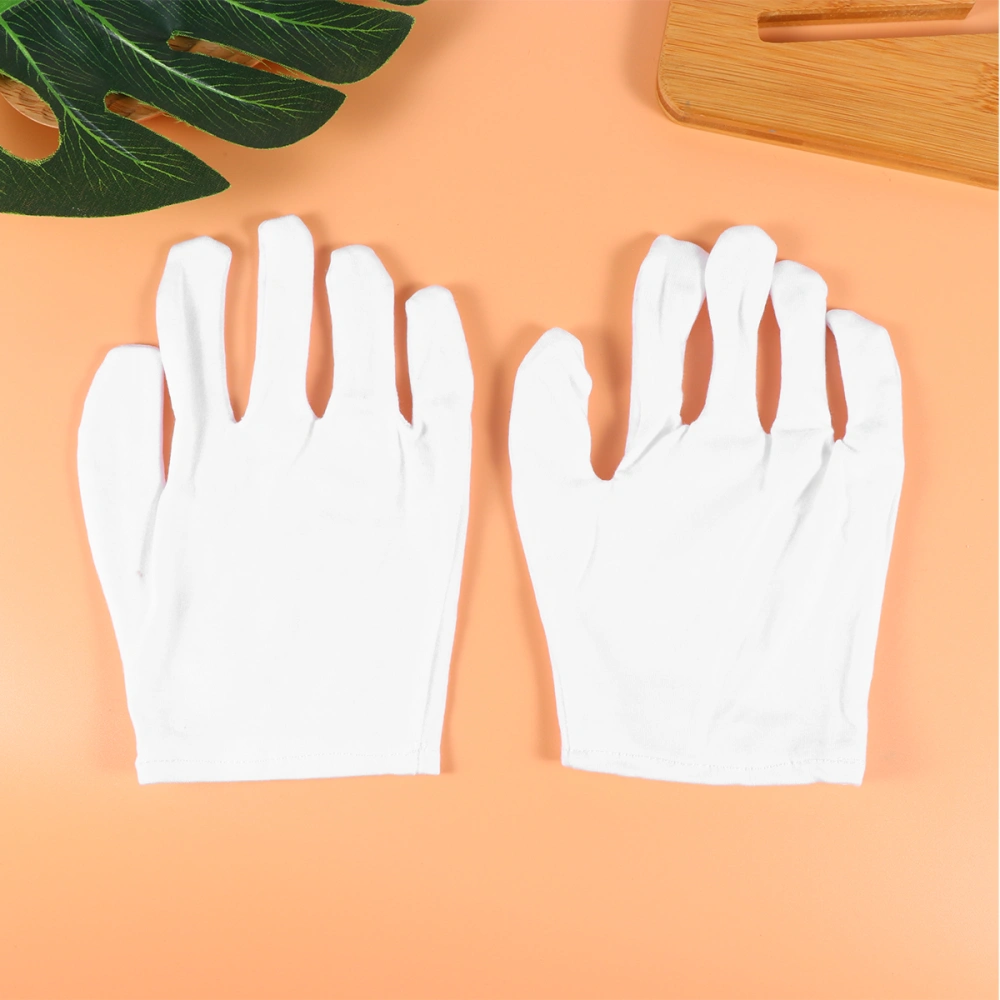 2 Pairs of Moisturizing Spa Gloves Hand Exfoliating Gloves Bamboo Charcoal Fiber Beauty Gloves White