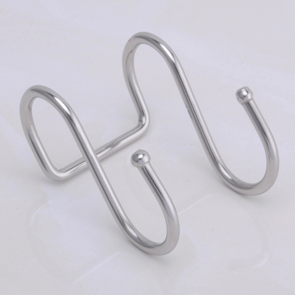 2pcs Stainless Steel S Shaped Door Hook Storage Hanger Organizer for Kitchen Cabinet Clothes Home