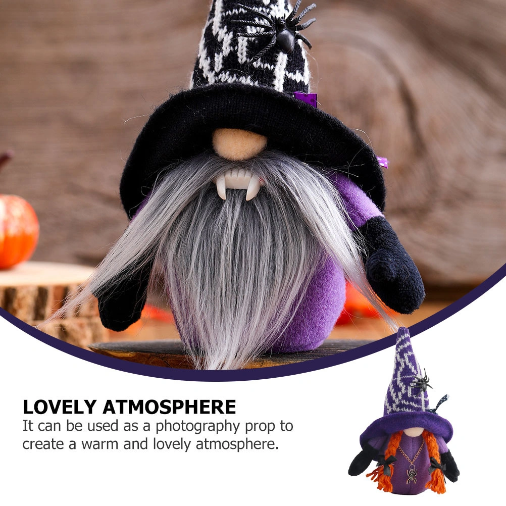 2pcs Halloween Gnome Doll Shop Show Window Decor Halloween Dwarf Doll