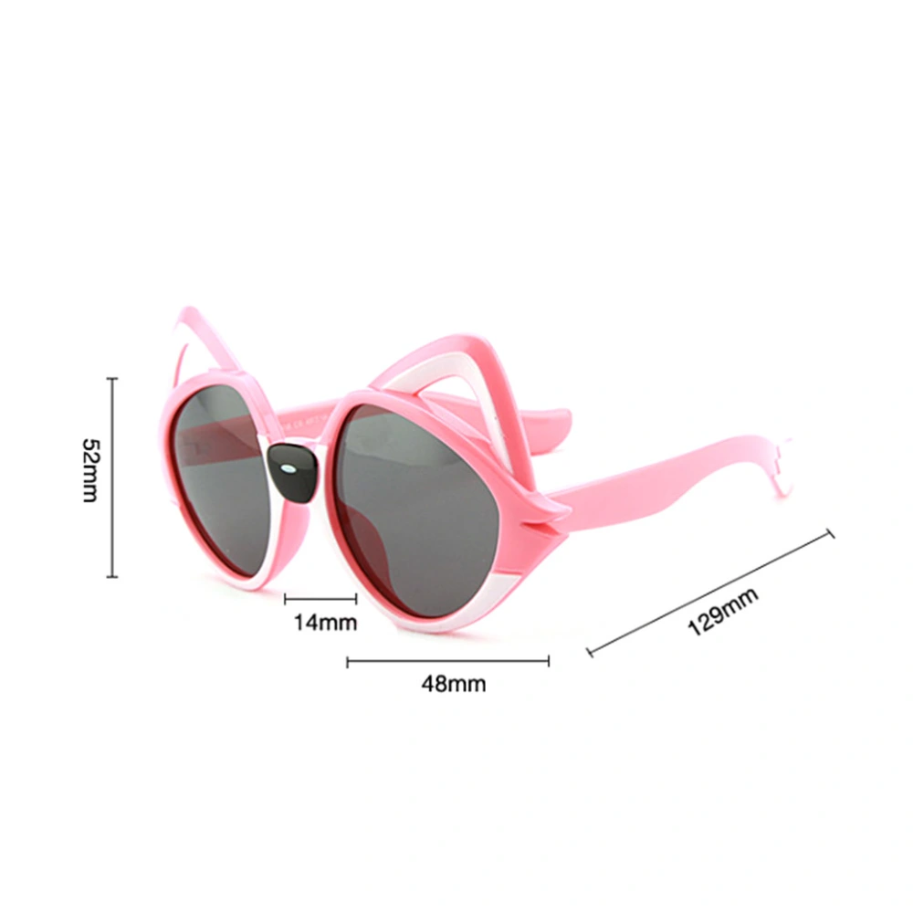 1 Pair Silicone Sunglasses Creative Cat Ear Glasses Party Glasses Supplies Photo Props for Holiday Ball Kids (Random Color)