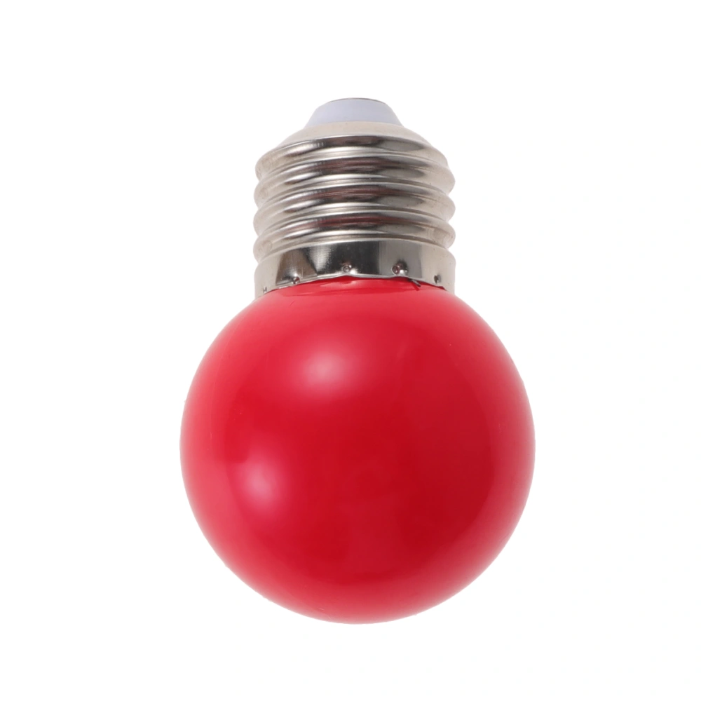 1PC LED Color Light Bulb Colorful Outdoor Waterproof Lamp E27 Screw Small Bulb 3W Red Light Bulb (Red PC Glossy No Package Box)