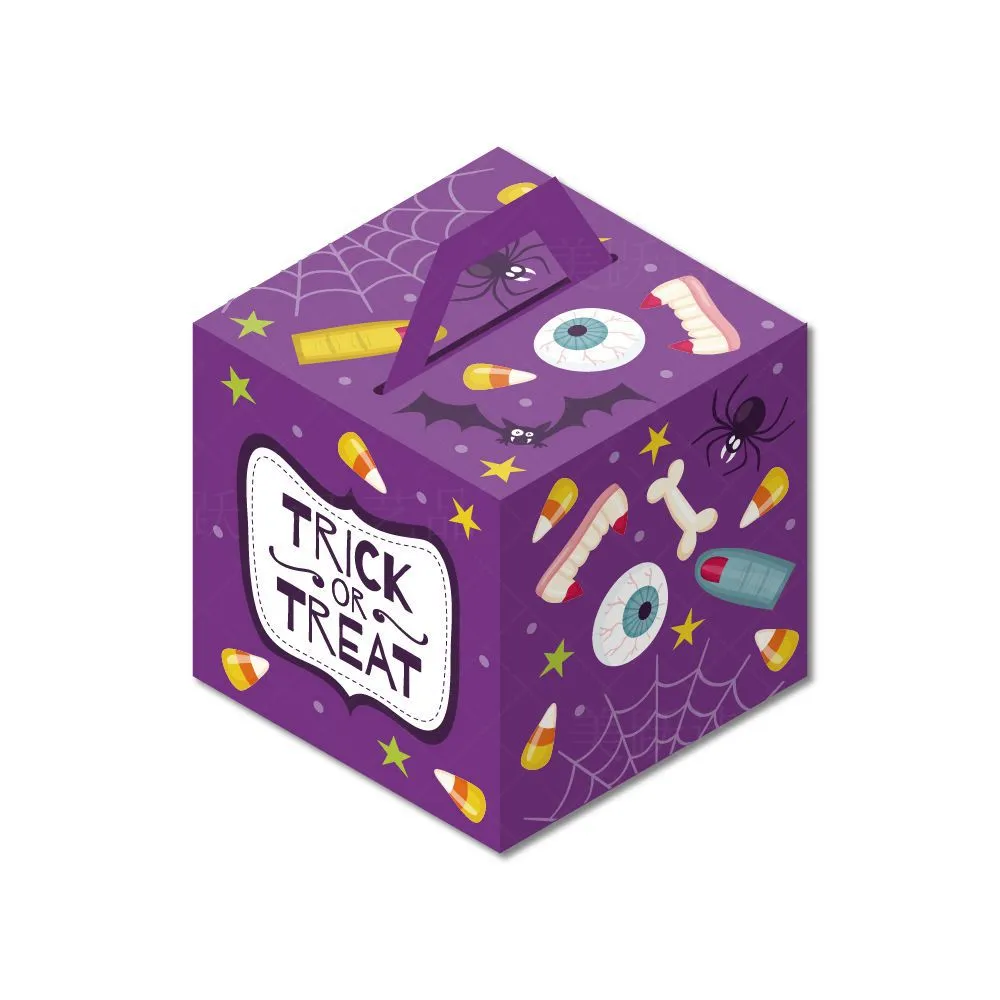 8pcs Halloween Gift Boxes Paper Candy Boxes Decorative Present Boxes Candy Accessory