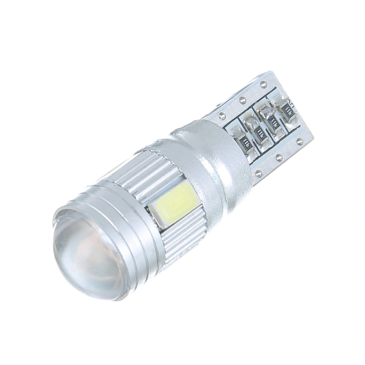 10pcs 6 SMD LED Car Interior Bulb Decoded CANBUS Lamp Light Bulb T10 5630 for Interior Car Lights License Plate (White Light)