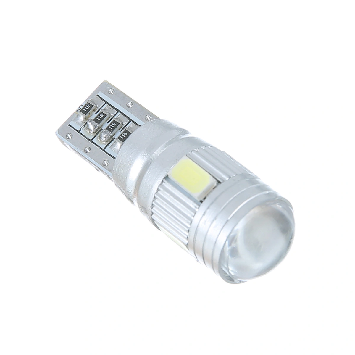 10pcs 6 SMD LED Car Interior Bulb Decoded CANBUS Lamp Light Bulb T10 5630 for Interior Car Lights License Plate (White Light)