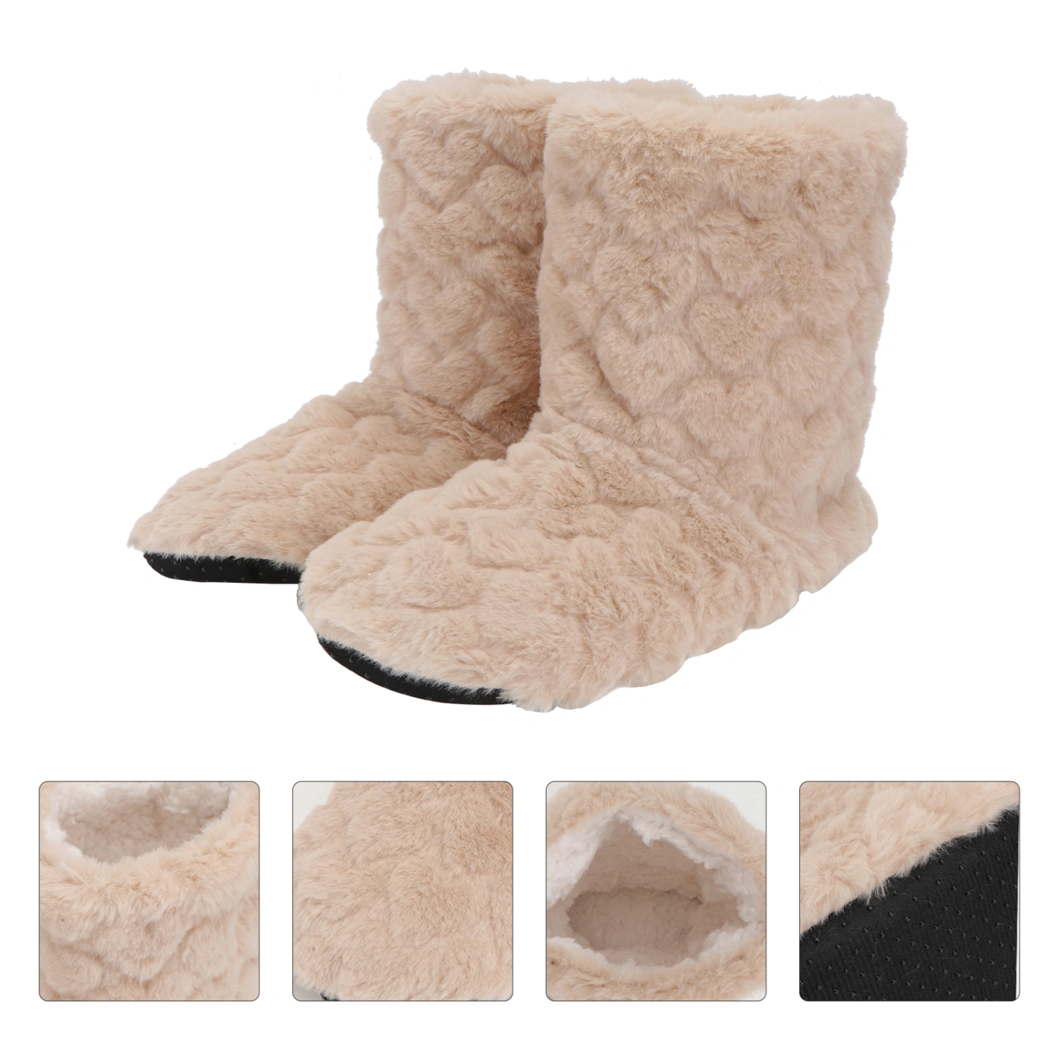 1 Pair High Tube Floor Boots Non-slip Thickening Dancing Floor Boots Warm Boots