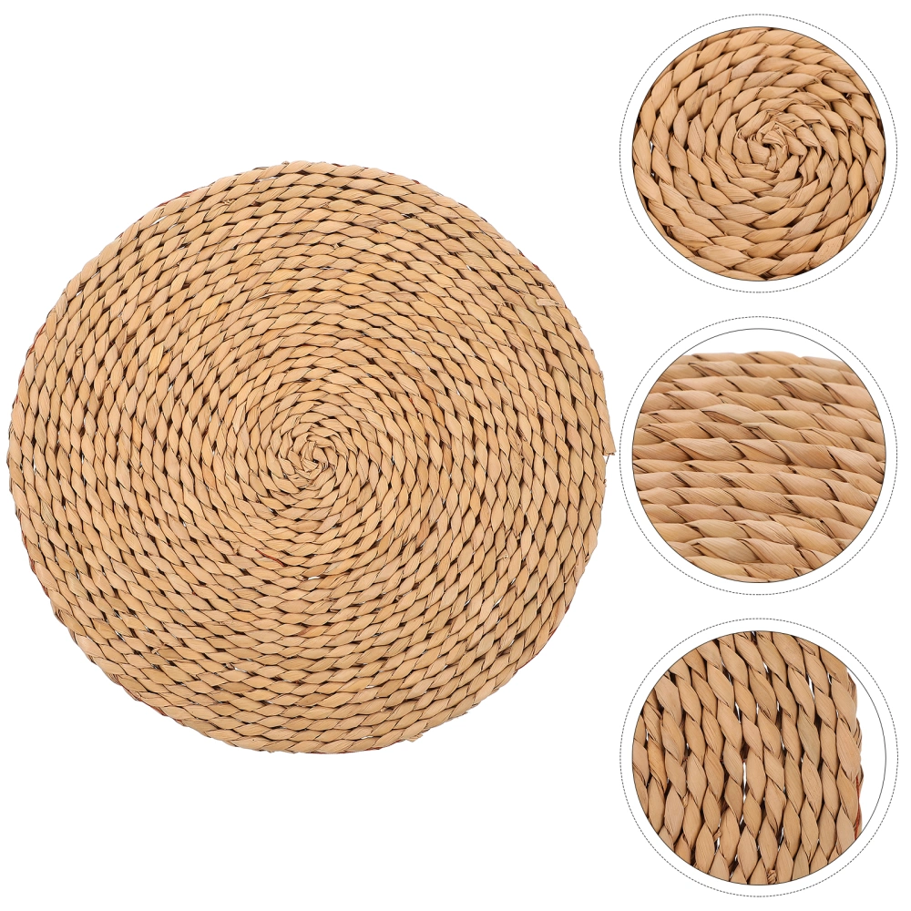 1pc Indoor Use Seat Cushion Weaving Craft Straw Pad Sitting Cushion Simple Pad