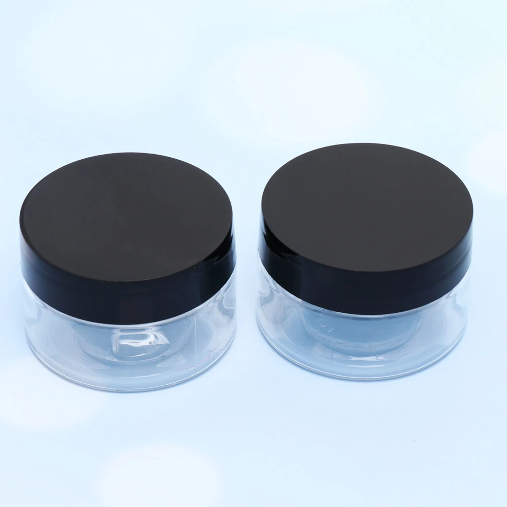 5PCS 120ML Capacity Cosmetic Mask Cream Storage Bottle Food Transparent Plastic Bottle(Black Cap)