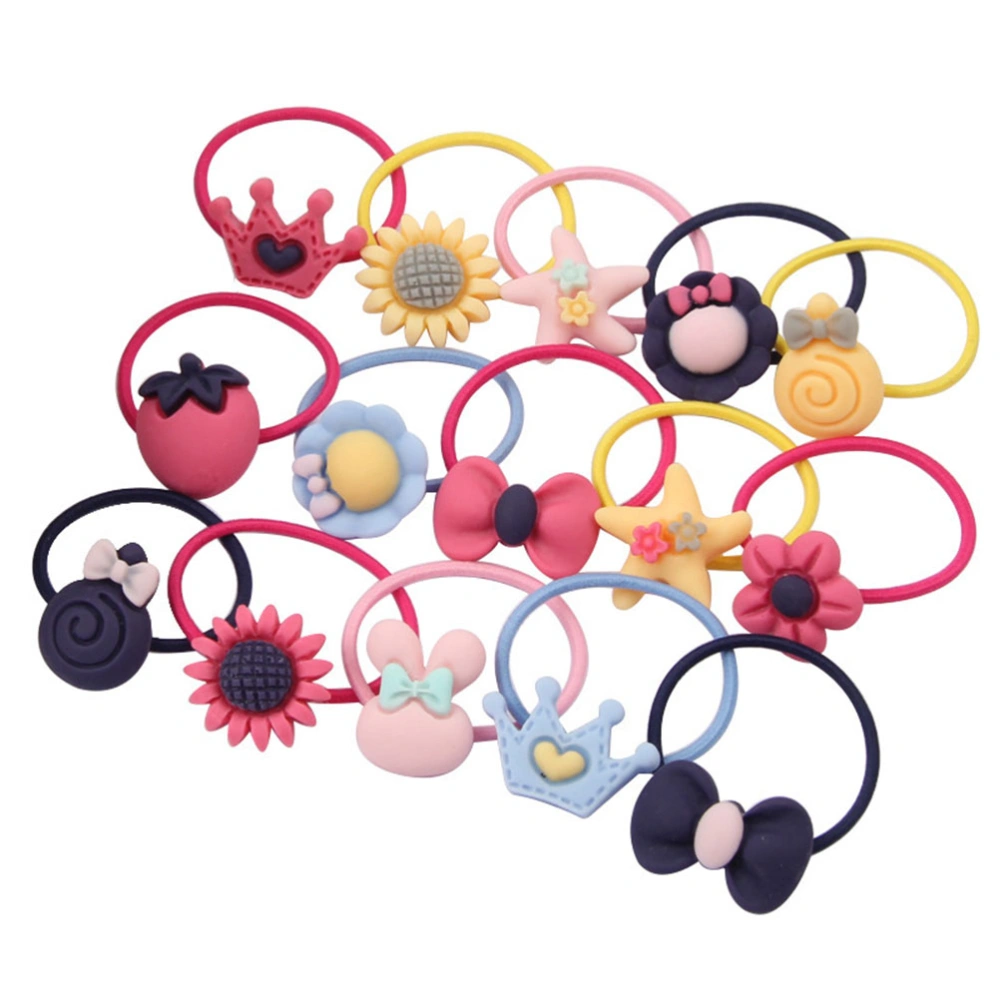 80pcs Lovely Hair Ties Bands Ropes Colorful Elastics Ponytail Holder for Baby Toddler Girl