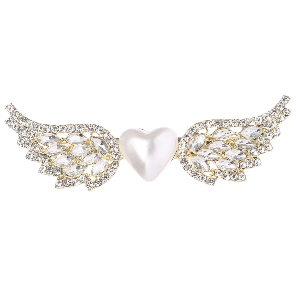 1pc Alloy Hair Accessories Elegant Headwear Graceful Angel Pearl Hair Clip