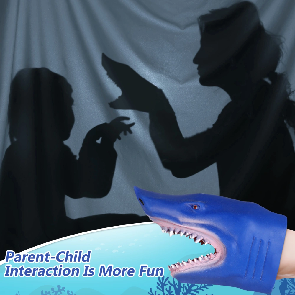 Hand Puppet Toy Creative Realistic Shark Shaped Glove Storytelling Prop Puppet Gift for Kids Adults