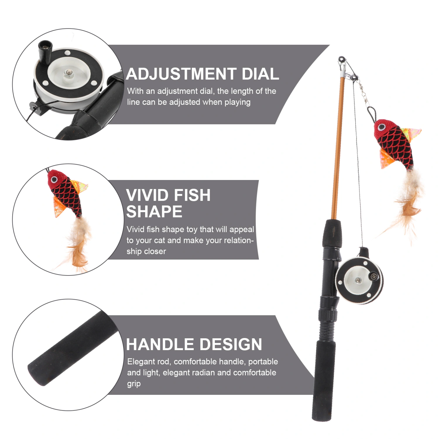 Retractable Cat Wand Toy Cat Teaser Toy Interactive Cat Toy Cat Teaser Stick Toy