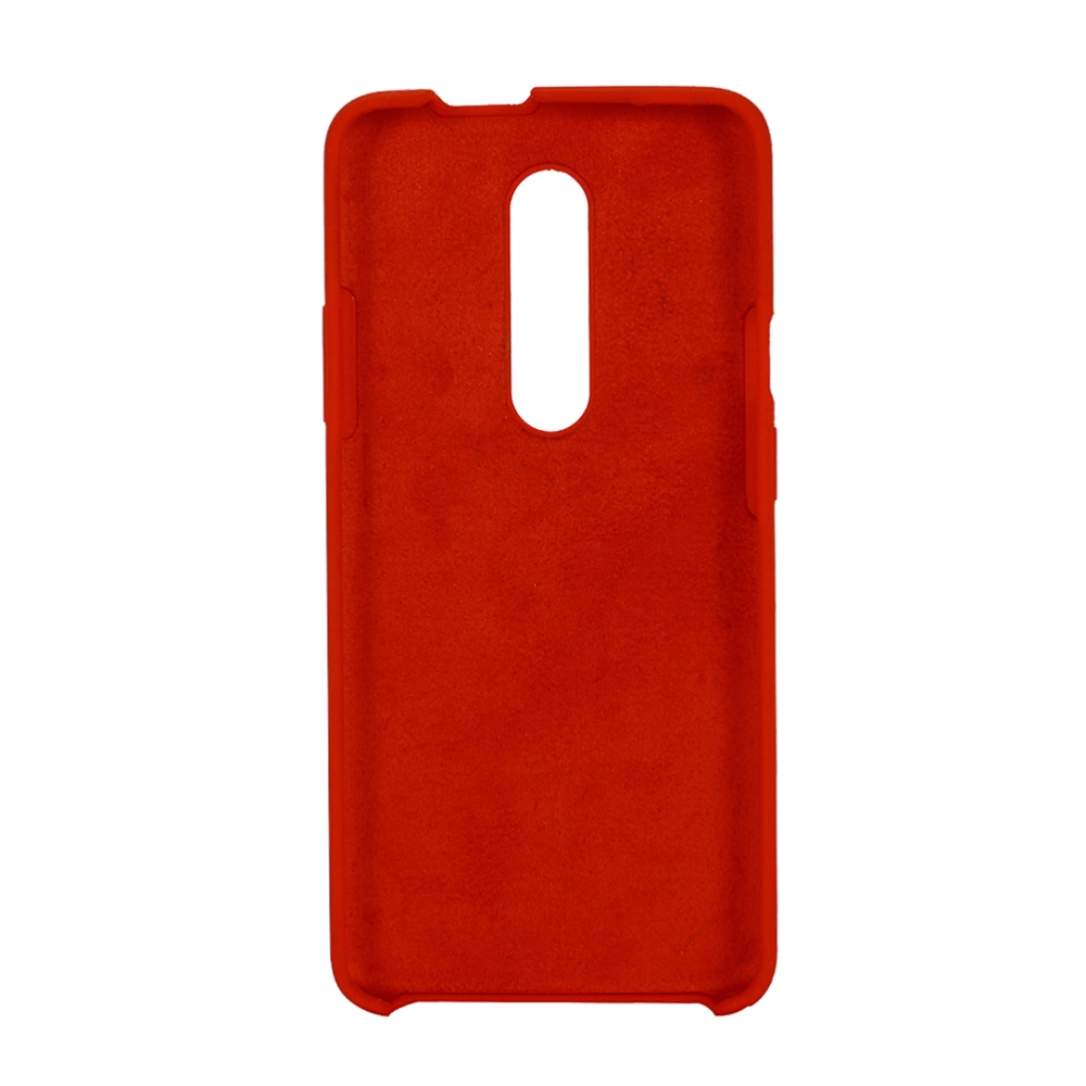 Fashion Liquid Silicone Phone Case Scratch-resistant Shockproof Protective Cover for OnePlus 7 Pro (Red)