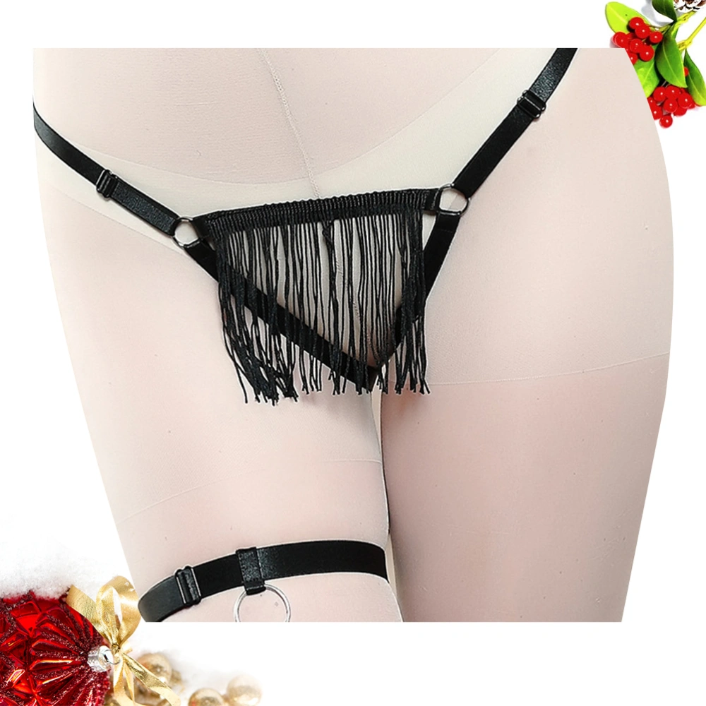 1pc Women Sexy Thong Fashion Thong Underpants Tassel Thong Flexible Briefs T-shaped Pants for Women