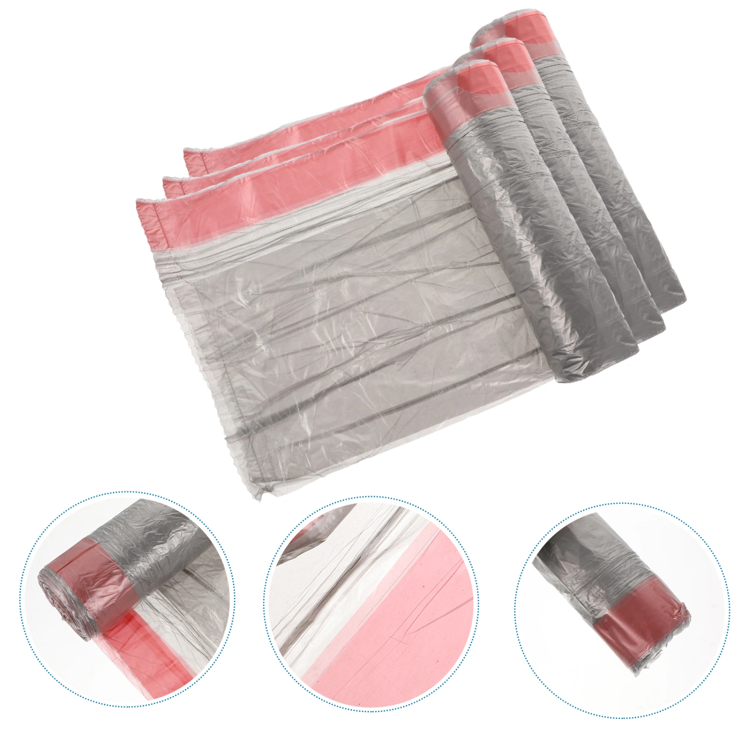 3 Rolls Portable Disposable Drawstring Trash Bags Garbage Bags Rubbish Bags
