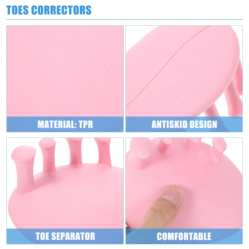 1 Pair Toes Separators TPR Toe Spacers Toe Dividers Foot Correctors for Women