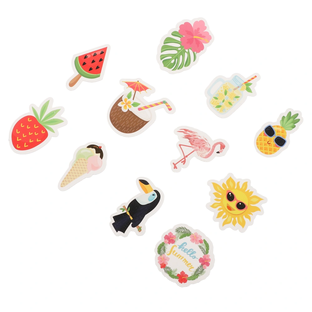 1 Set 3 Bags Hawaiian Themed Cake Toppers Cake Picks Cake Decors (Pink Yellow)