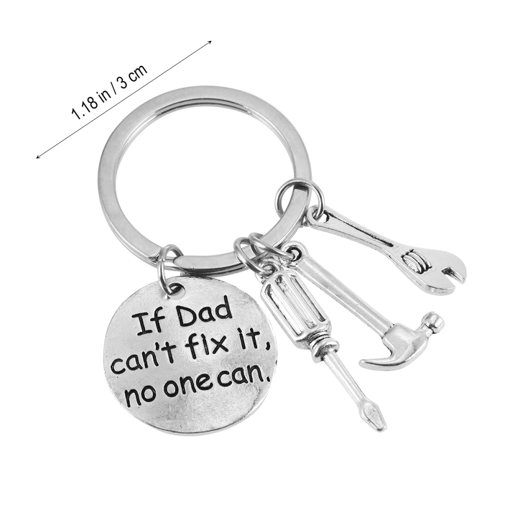 If Dad Can't Fix It No One Can Stainless Steel Key Ring Key Chain Tags Key Supplies with Repair Kit Pendant