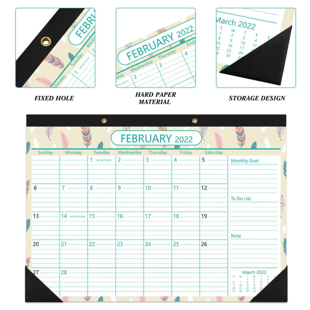 STOBOK 2021-2022 Desk Calendar Bonus 2 Sheets Event Stickers 2 Years Monthly Planner Runs from January 1, 2021 to 31, 2022 Desk/Wall Calendar for Organizing & Planning