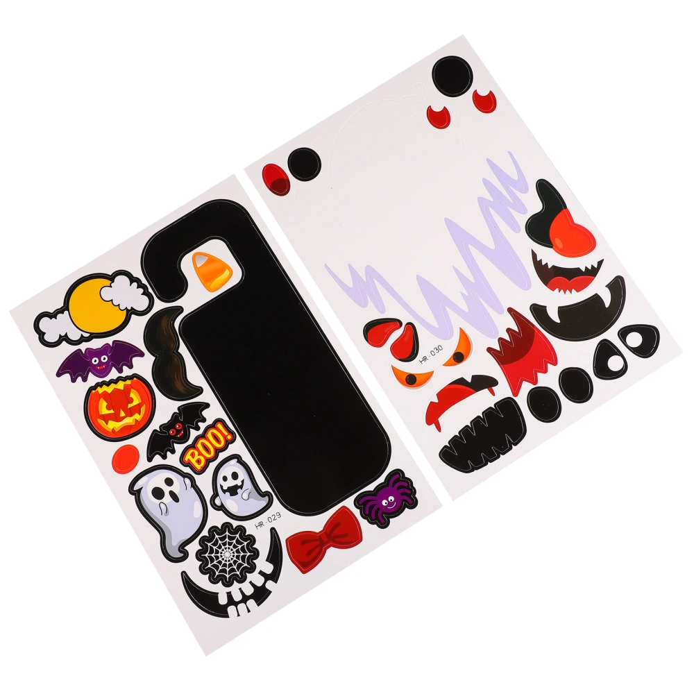 6 Sets Halloween Door Hanging Stickers Cartoon DIY Decorative Stickers for Kids