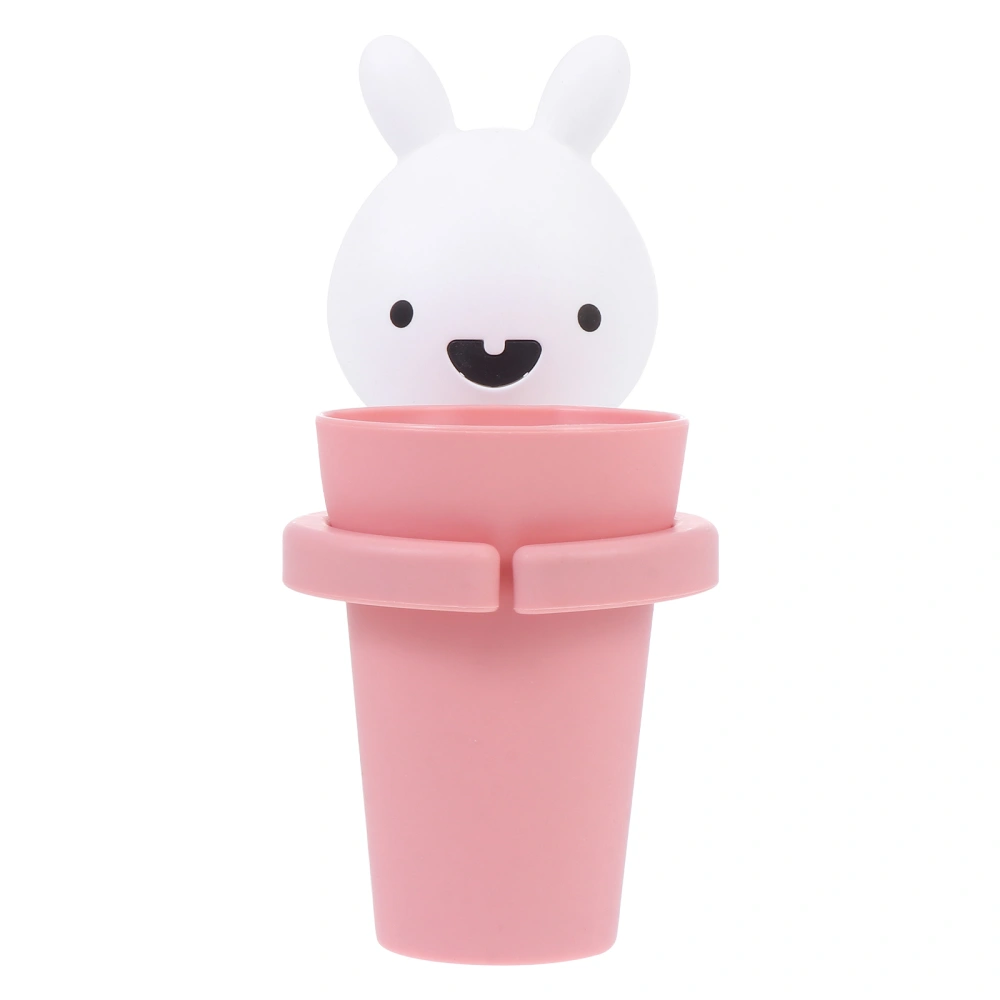 1Pc Cartoon Rabbit Tooth Cup Holder Wall-mounted Lovely Children Tooth Mug Rack