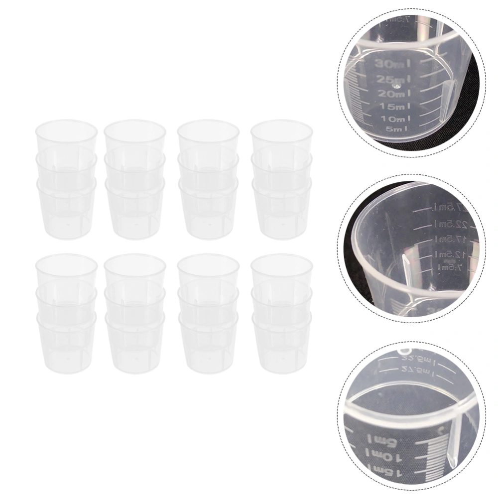 100 Pcs Simple Reptile Water Cups Food Cups Useful Measuring Dishes (White)