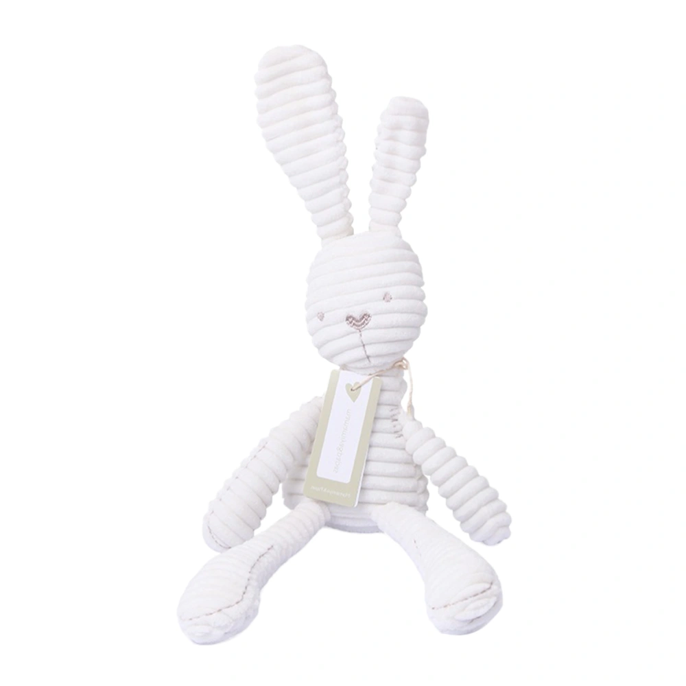 1pc Little Long-legged Rabbit Appease Doll Toy Infants Toddlers Sleeping Plush Toys Kids Plush Stuffed Toy Pacified Toy(White)