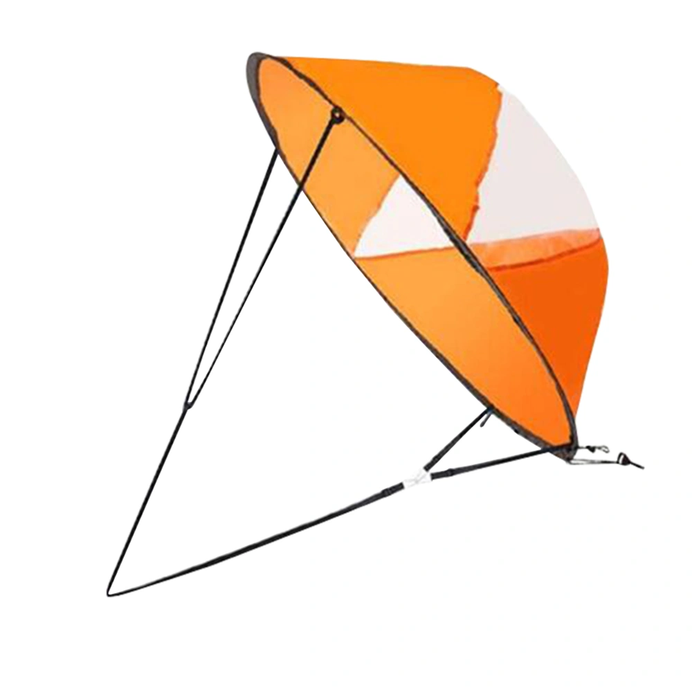 Foldable Kayak Sail Scout Downwind Wind Paddle Popup Canoe Kayak Sail with Clear Window Folding Sail Kayak Accessories(Orange/108cmx108cm)