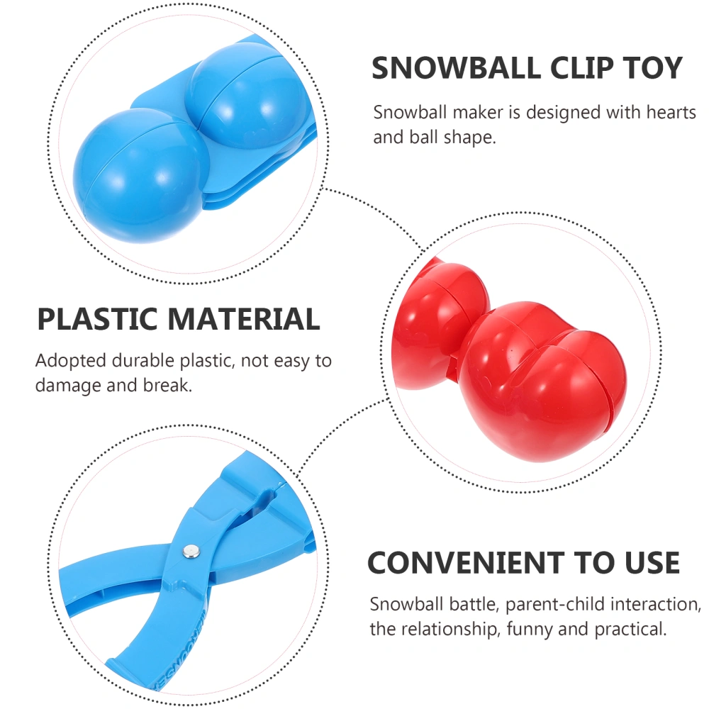 2pcs Children Snowball Clips Snowball Holder Outdoor Snowball Making Plaything