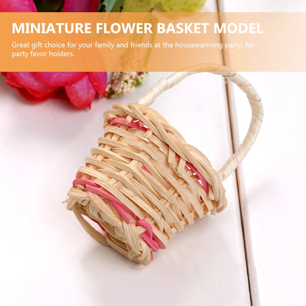 12pcs Miniature Hand Basket Rural Creative Photography Props Layout Baskets