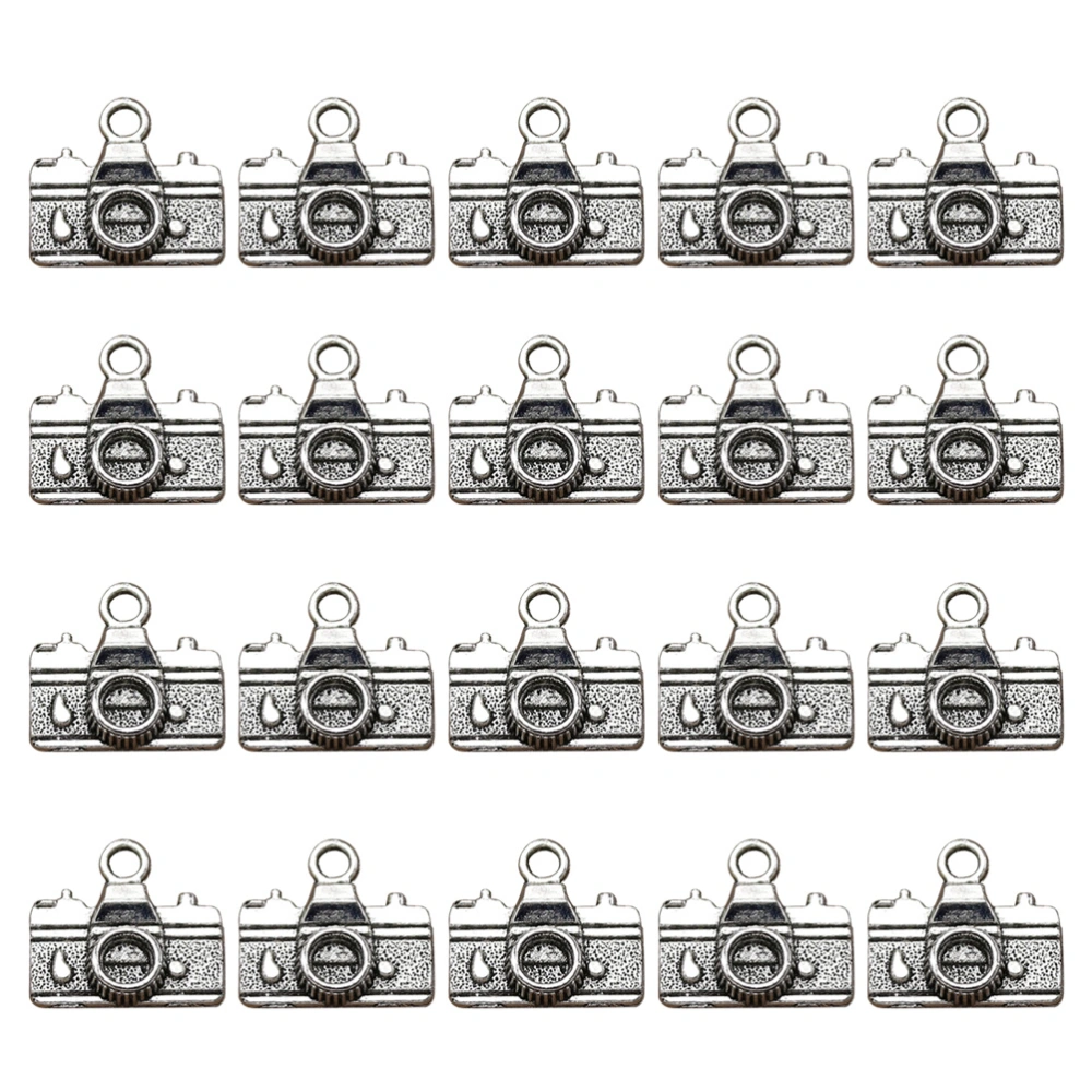 20pcs Camera Shape Alloy Pendants Charms DIY Jewelry Making Accessory for Necklace Bracelet (Antique Silver)