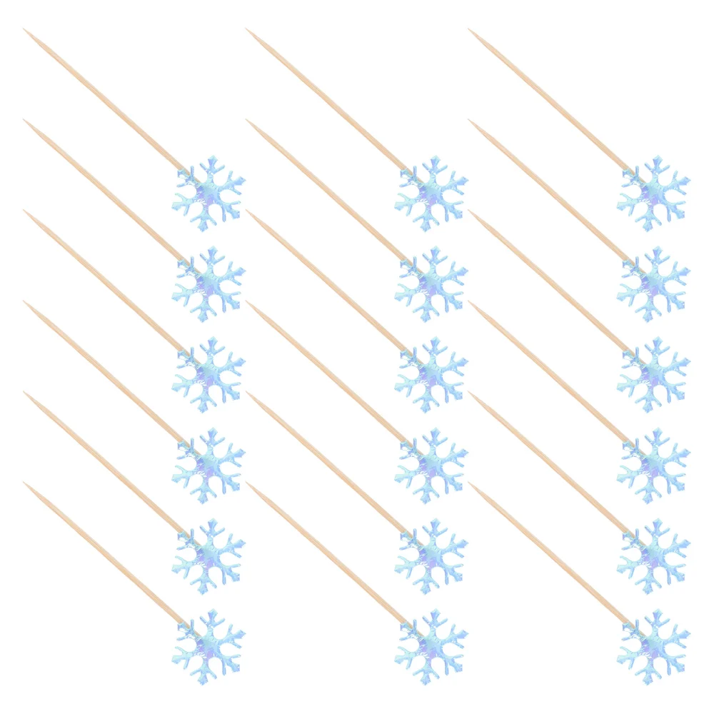 50Pcs Christmas Decorations Cake Inserts Snowflake Cake Inserts Toppers Decors