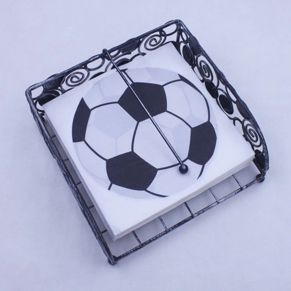 40pcs Soccer Printing Napkin Funny Napkin for Birthday Party Gathering