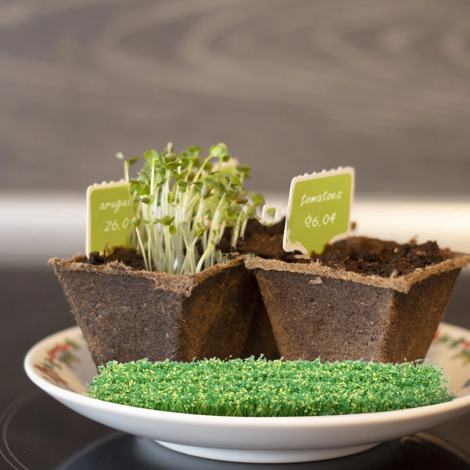 1 Box Static Flower Tuft Strip Flower Tuft Railway Miniature Artificial Grass Plant