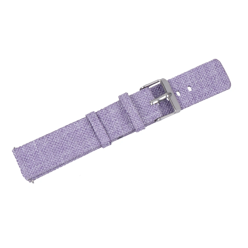 1pc Wrist Replacing Strap Canvas Watch Band Simple Watchstrap Alternative Wrist Strap Compatible for Mi Watch Purple