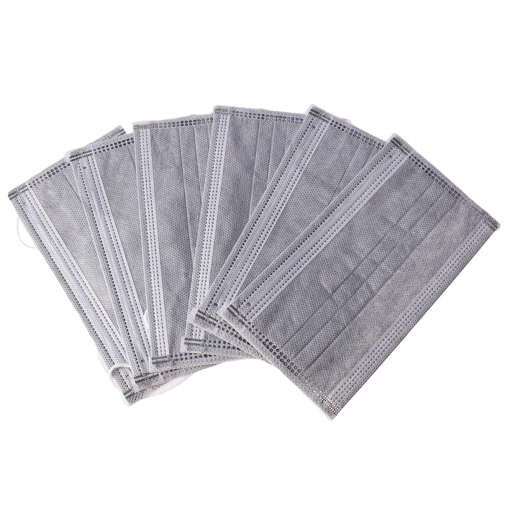 50pcs Gauze Mask Disposable Non-Woven Fabrics Protective Gauze Mask for Man Woman Lady (4 Layers, Gray)