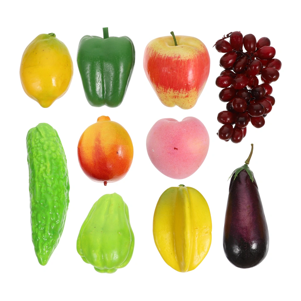 1 Set Simulated Fruit And Vegetable Models Fake Fruit Vegetable Photo Props