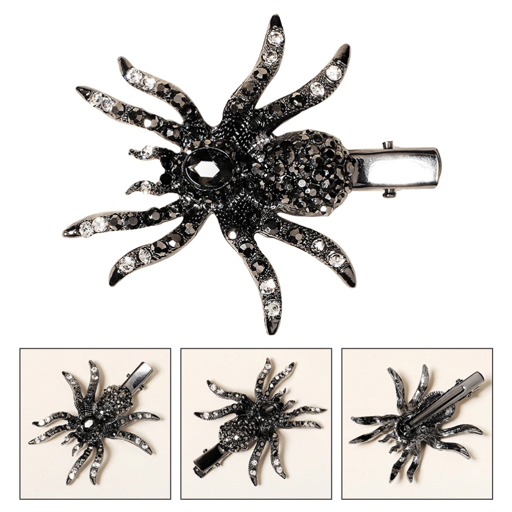 Halloween Artificial Spider Hairpin Alloy Hair Clip Fake Spider Barrette