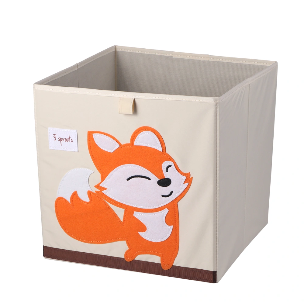 Kids Children Toys Storage Box Eco-friendly Fabric Storage Cubes Origanizer (Fox)