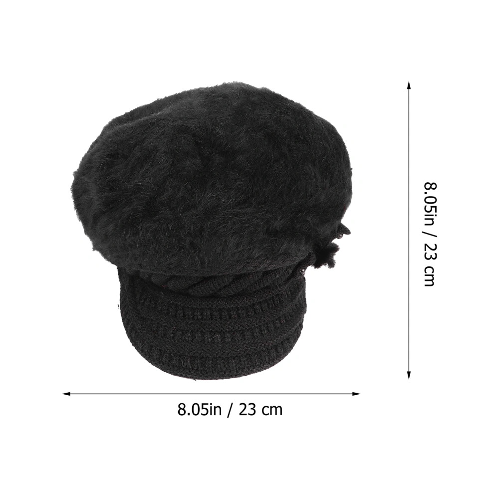 1pc Delicate Female Hat Wool Hat Knitted Good-looking Winter Peaked Hat