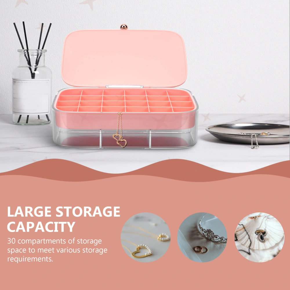 1PC Fashion Jewelry Storage Box Jewelry Rings Multi-layer Sorting Box with Lid